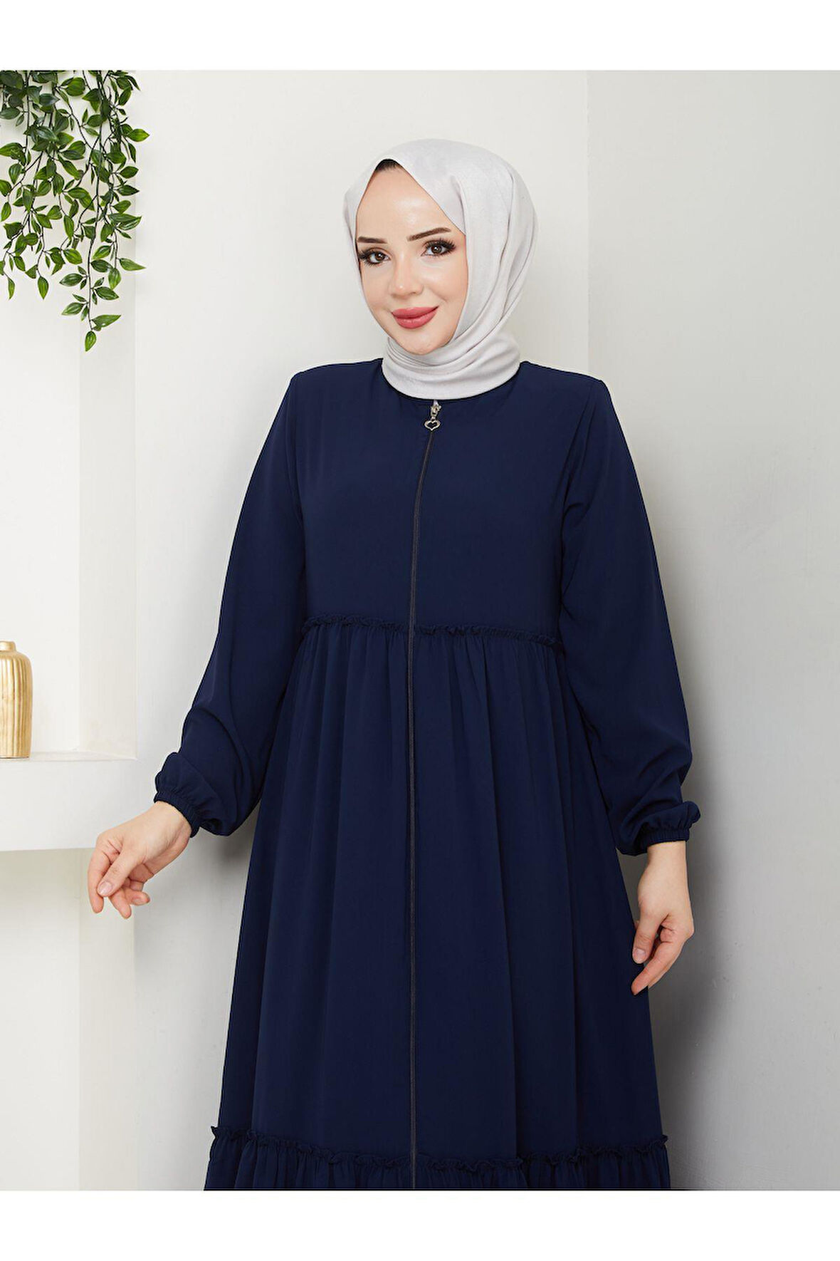 Hac Ve Umrelik Büzgü Detaylı Medine Ipeği Ferace