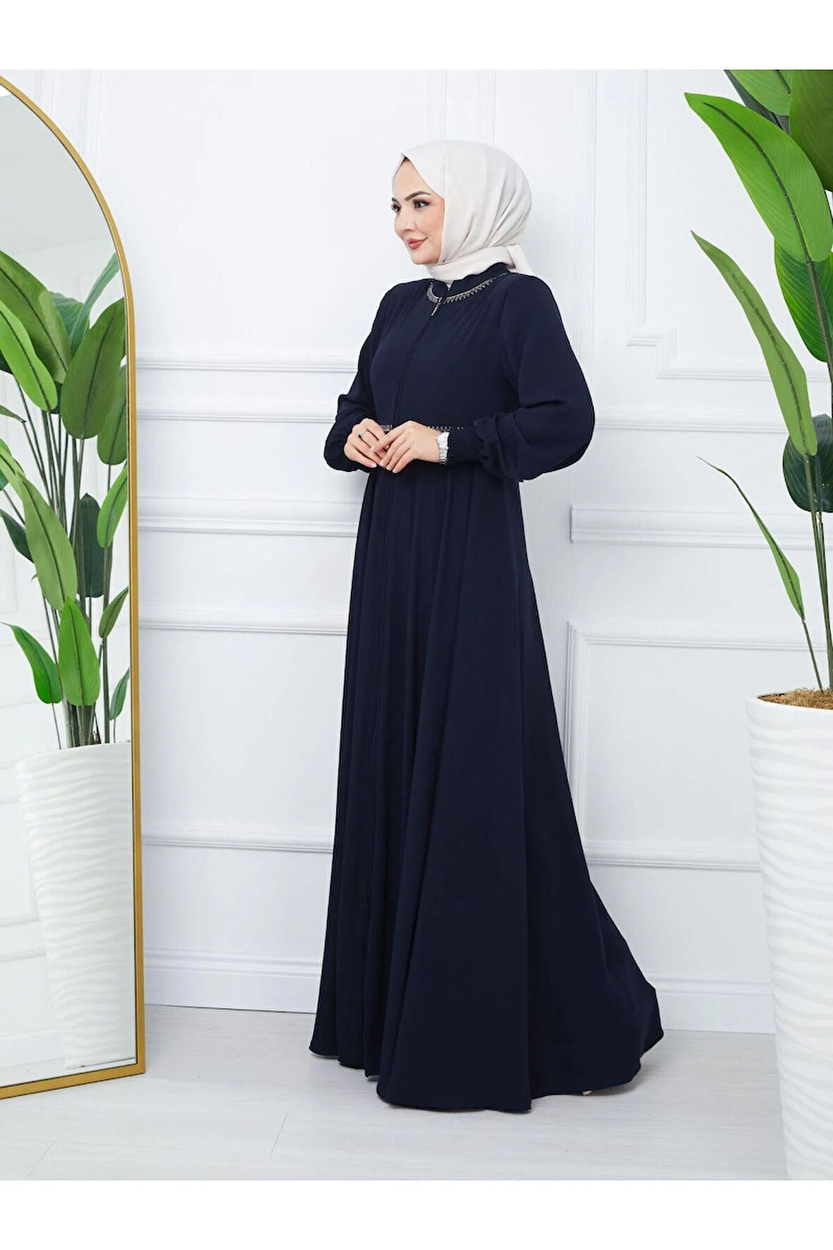 Gündelik Hac Ve Umrelik Nakışlı Mevlana Ferace