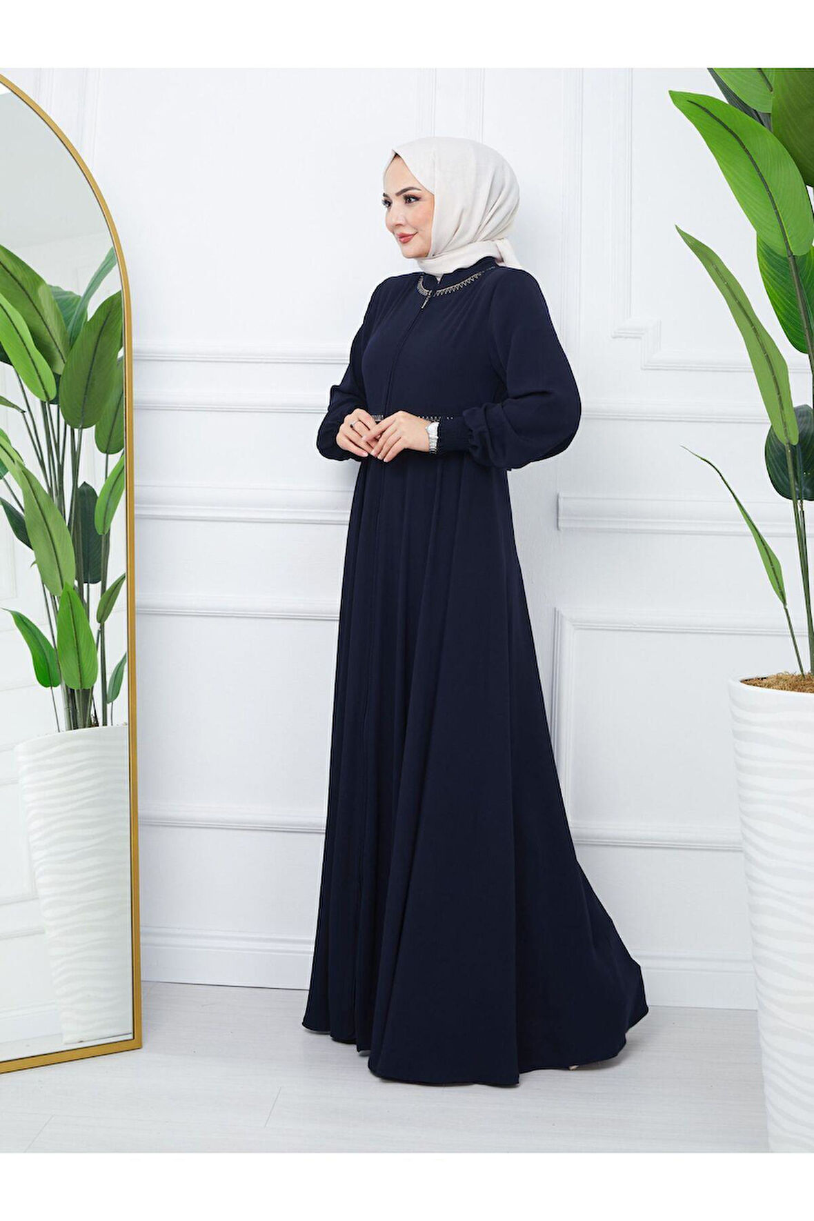 Gündelik Hac Ve Umrelik Nakışlı Mevlana Ferace