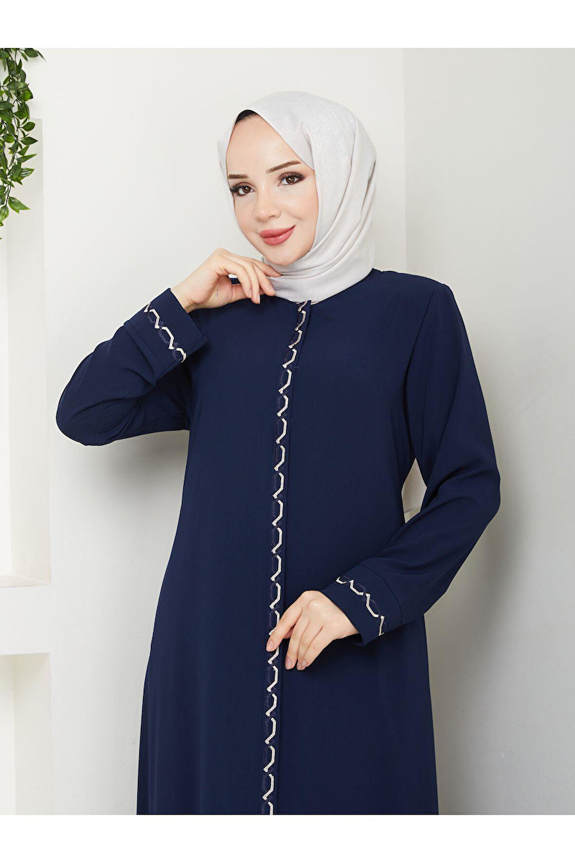 Gündelik Hac Ve Umrelik Zincir Nakışlı Ferace