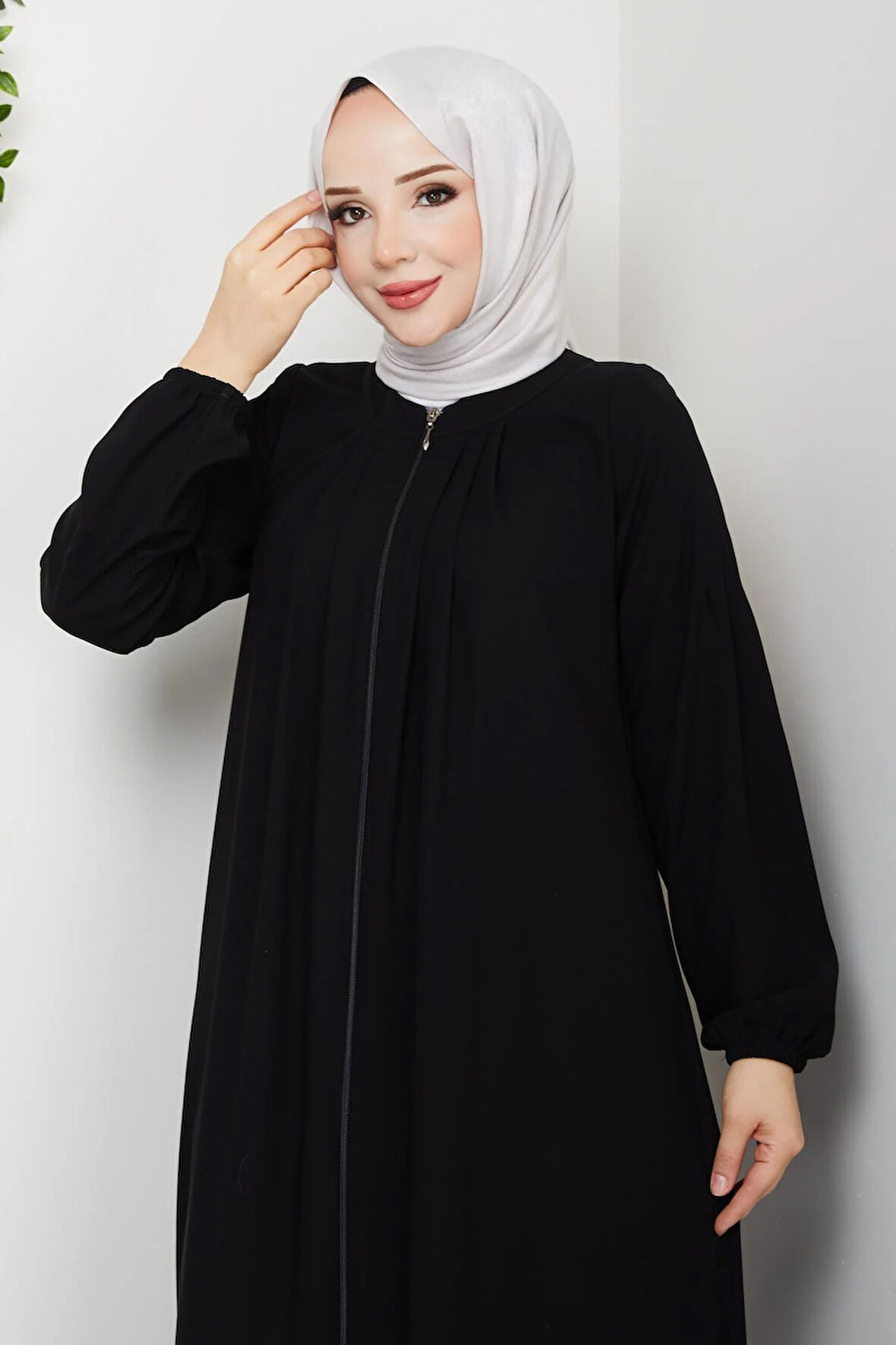 Gündelik Hac Ve Umrelik Boyundan Pileli Ferace