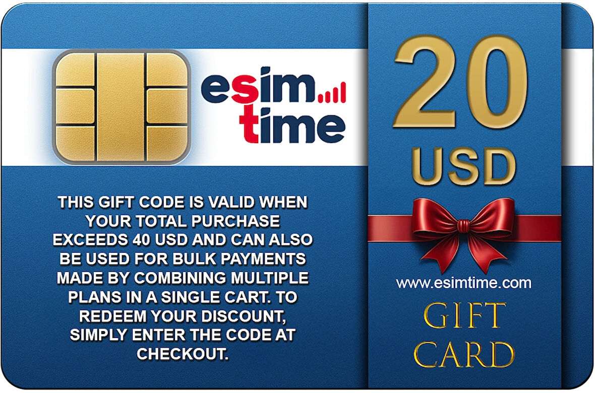 Esimtime 20 Usd Dijital Hediye Kartı