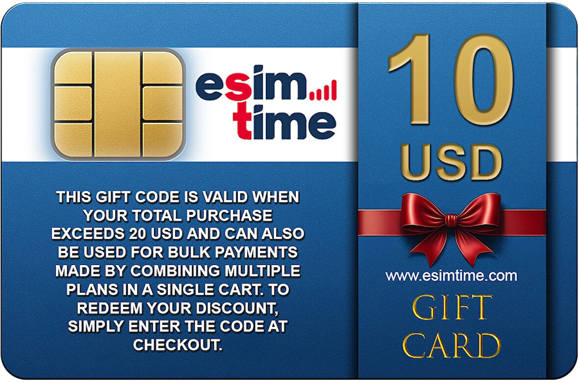 Esimtime 10 USD Dijital Hediye Kartı