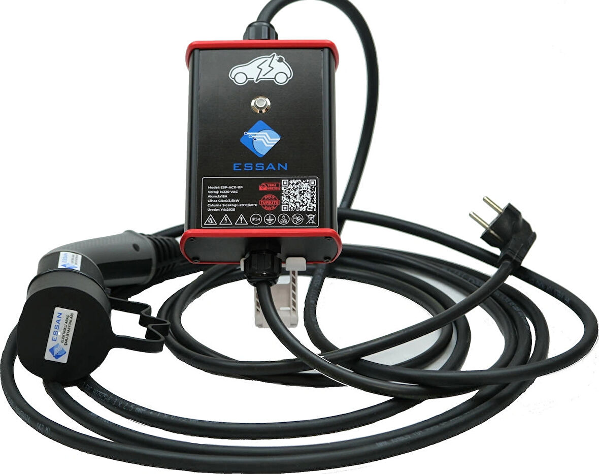 Essan 3.5KW TAŞINABİLİR ESP-AC11-3.5P elektrikli araç şarj cihazı togg Tesla byd