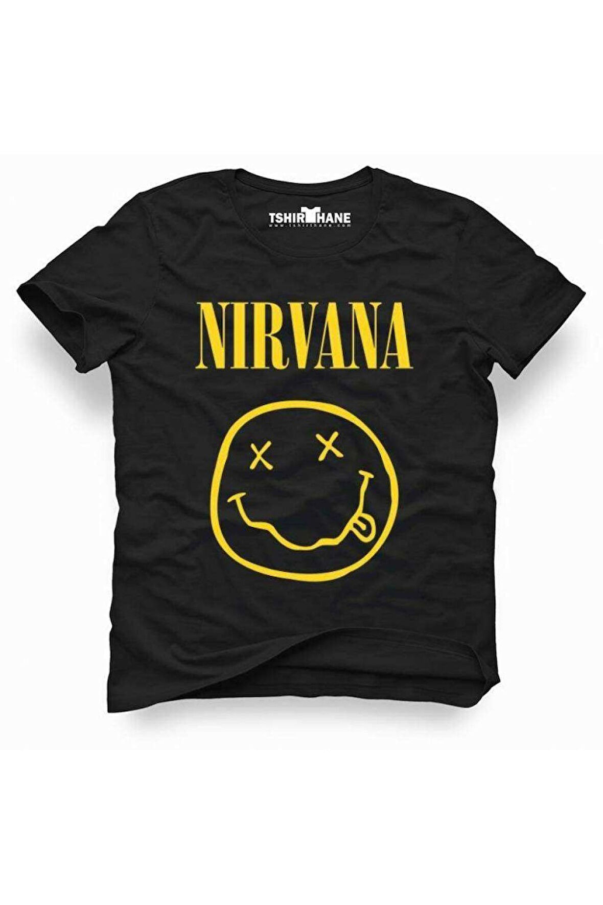 Tshirthane Nirvana  Rock Metal Müzik Baskılı Erkek Dar Kesim Slim Fit t-shirt