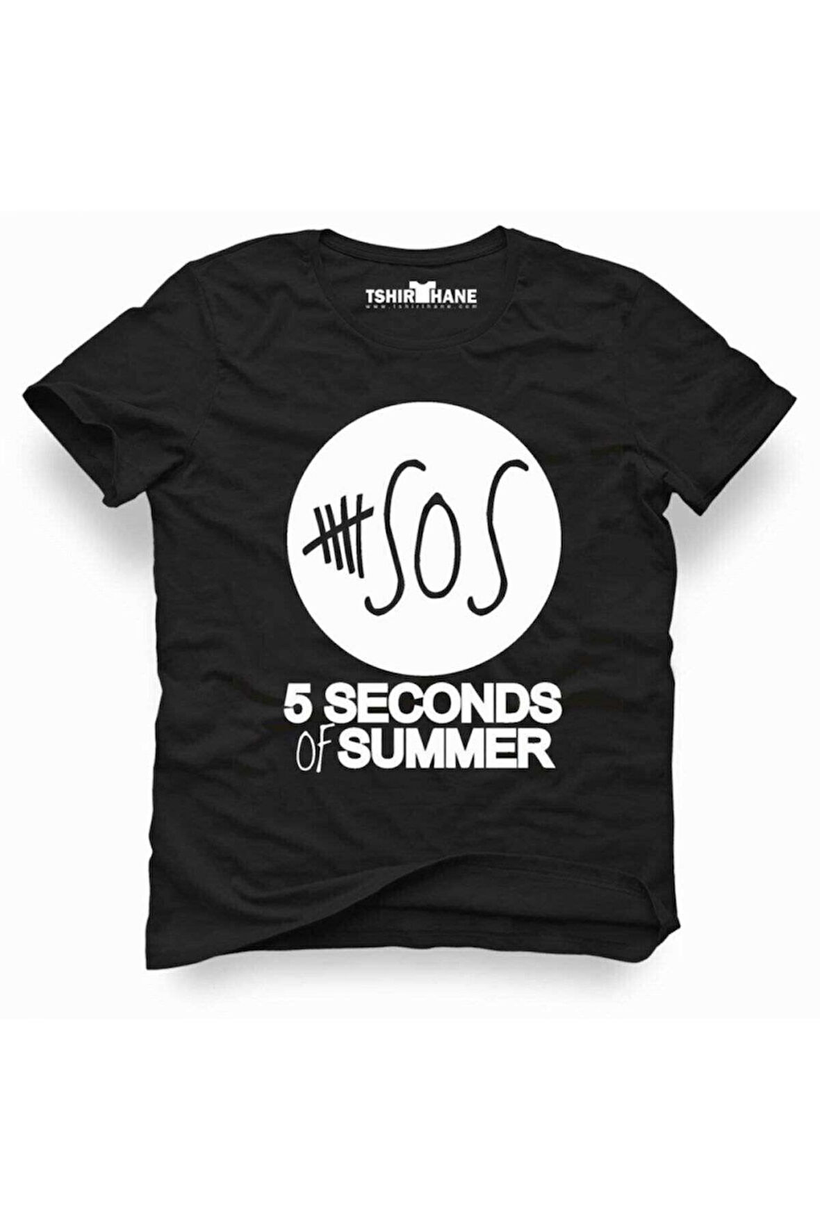 Tshirthane 5 Seconds of Summer #SOS Rock Metal Müzik Baskılı Erkek Dar Kesim Slim Fit t-shirt
