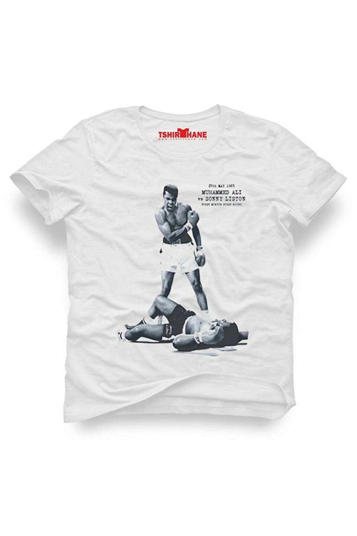 Tshirthane M.Ali Muhammed Ali Boksör Box Baskılı Erkek Dar Kesim Slim Fit t-shirt