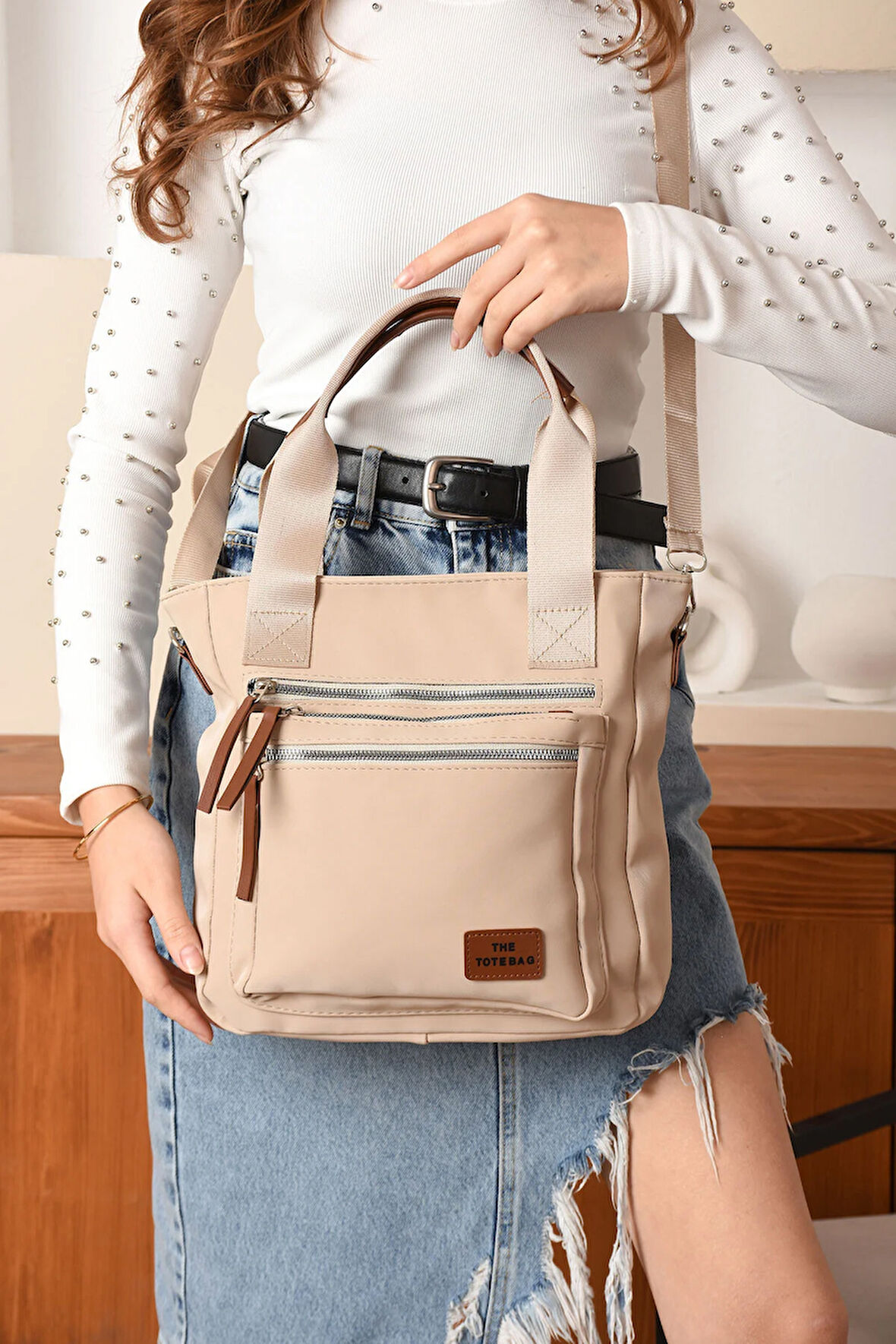 Trendline Minimalist Çok Bölmeli Çapraz Askılı Çanta