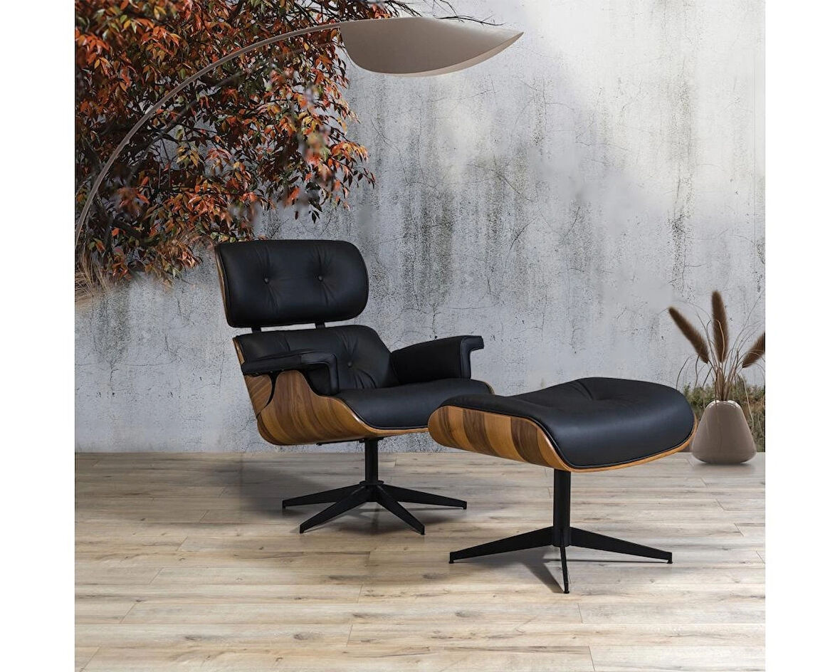 Eşyala Relax Corner Berjer, Dinlenme Seti, Atlantik Çam-Siyah