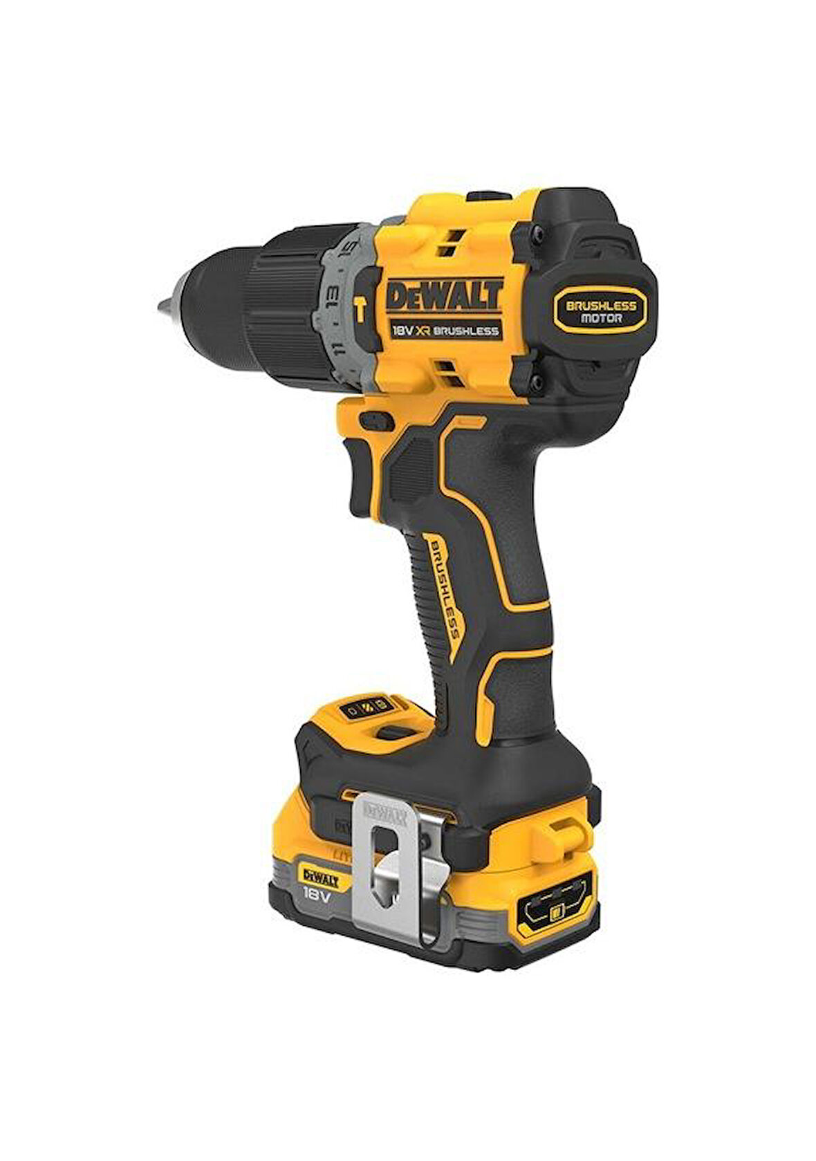 Dewalt DCD805E2T-QW 18V 2AH Li-Ion Darbeli Kömürsüz Çift Akülü Matkap