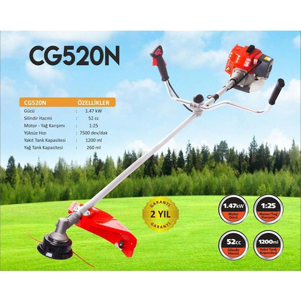 Labor Benzinli Tırpan CG520N