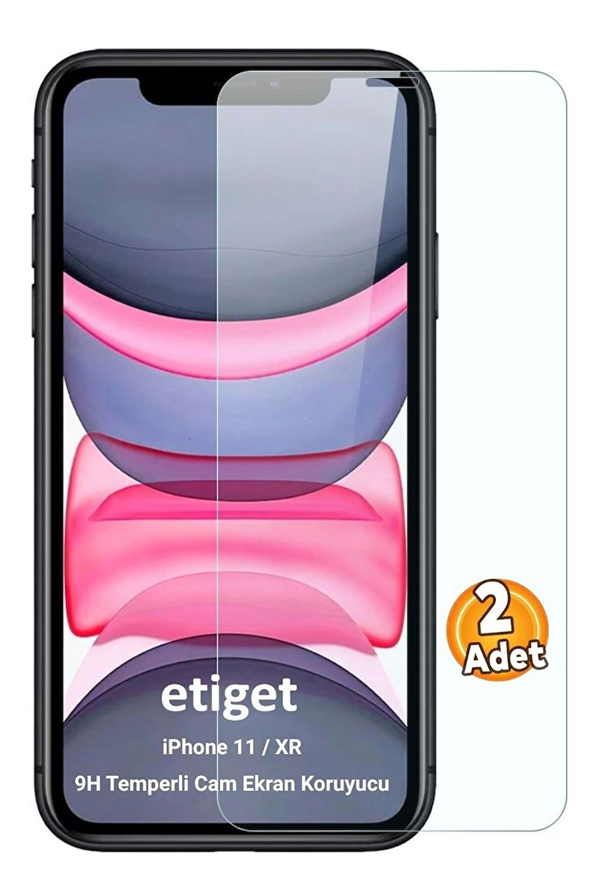 iPhone 11 Temperli 9H Cam Ekran Koruyucu (2 ADET)