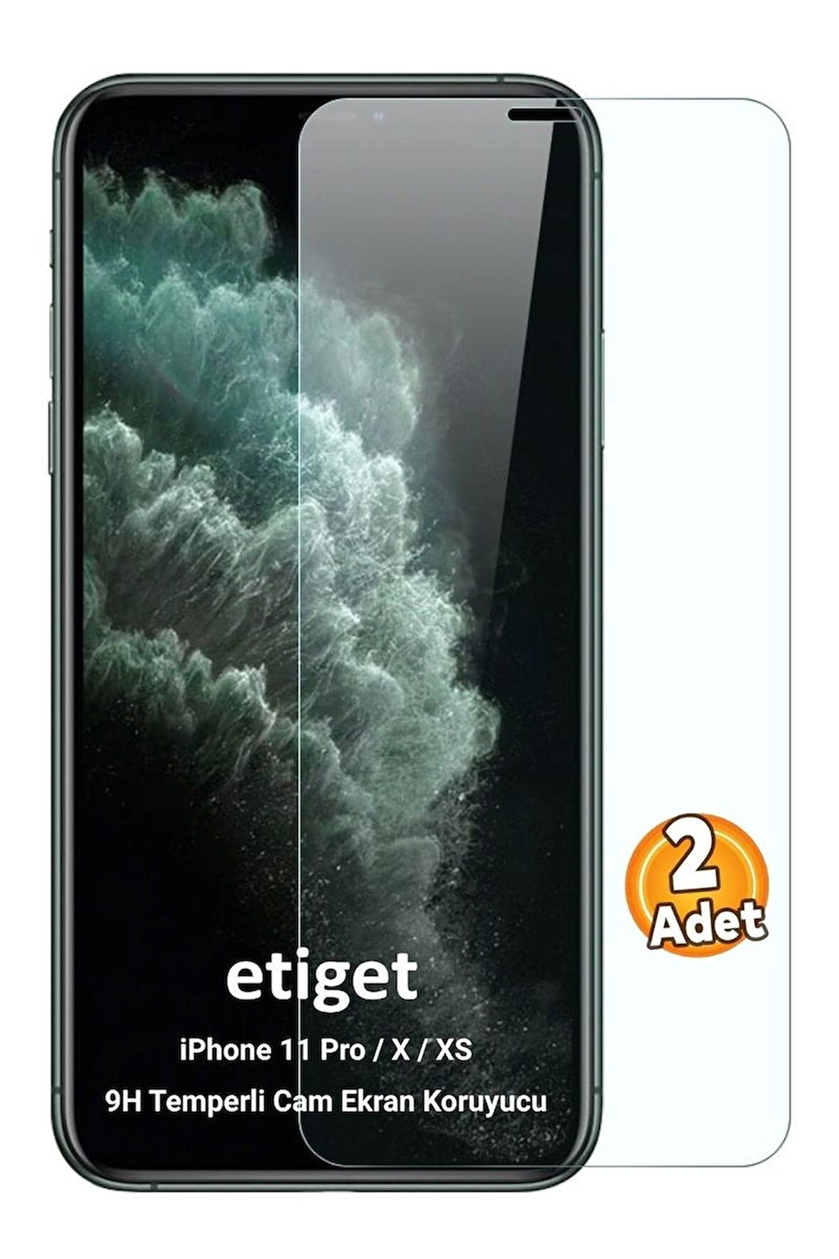 iPhone 11 Pro Temperli 9H Cam Ekran Koruyucu (2 ADET)
