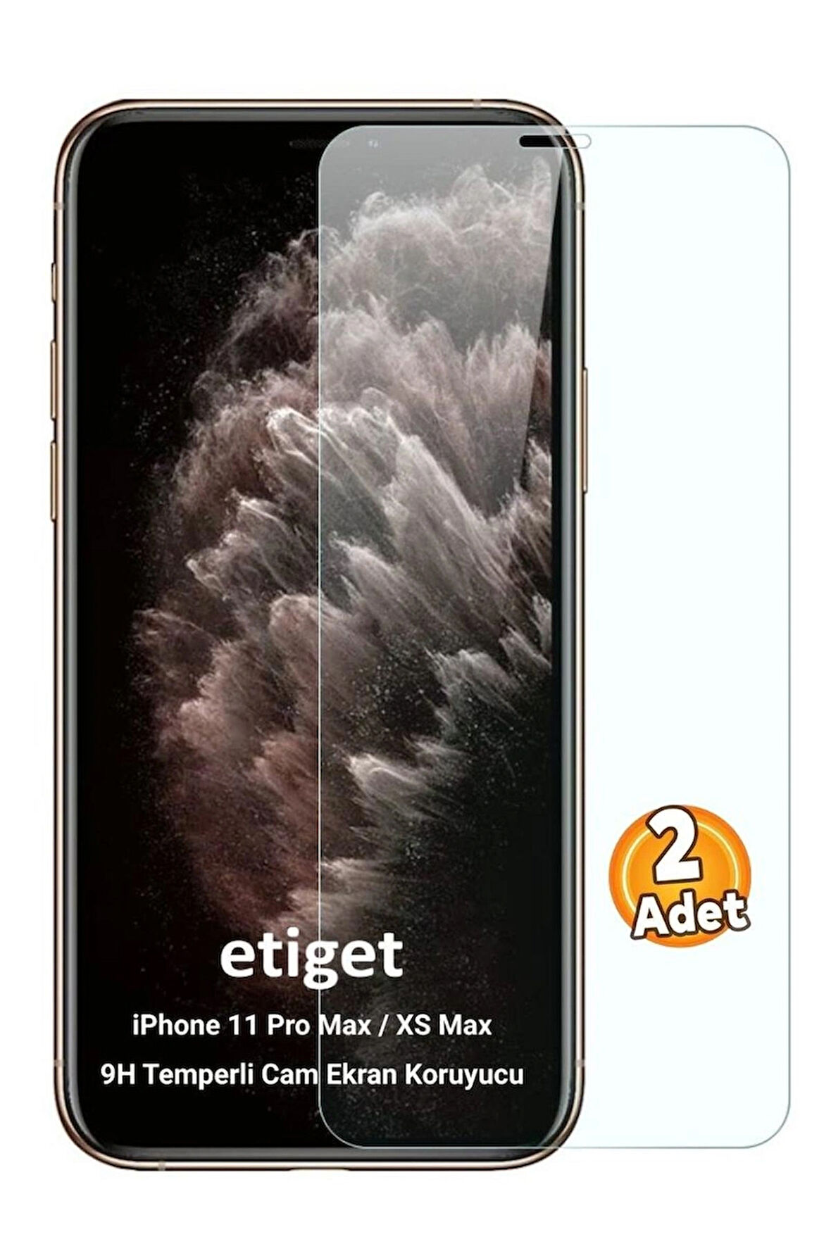 iPhone 11 Pro Max / XS Max Temperli 9H Cam Ekran Koruyucu (2 ADET)