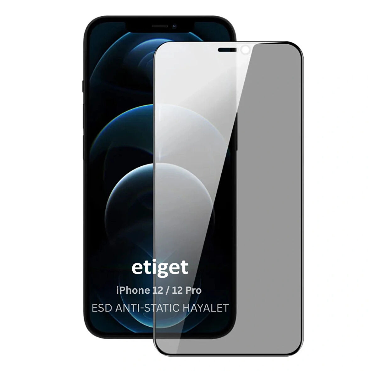 iPhone 12 / 12 Pro ”ESD ANTI-STATIC” Gizli Hayalet Cam Ekran Koruyucu