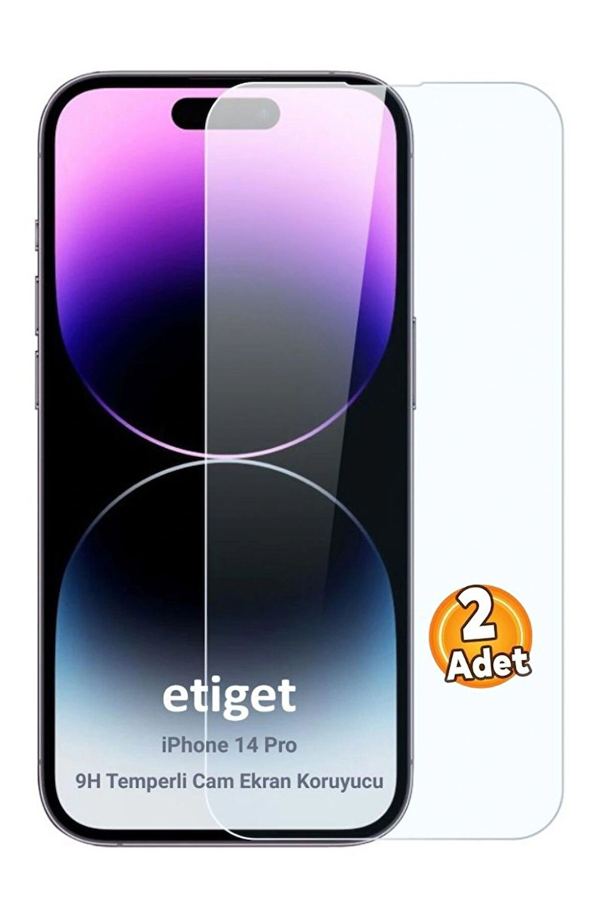 iPhone 14 Pro Temperli 9H Cam Ekran Koruyucu (2 ADET)