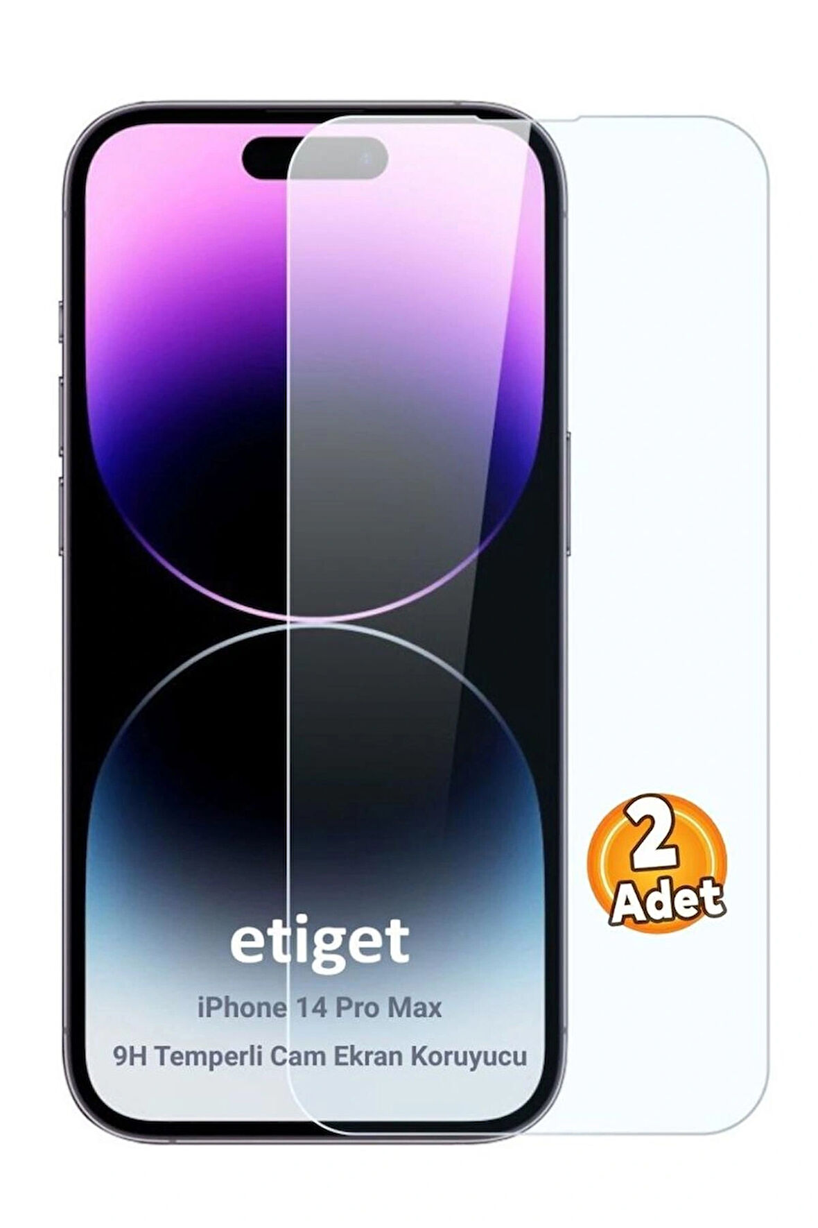 iPhone 14 Pro Max Temperli 9H Cam Ekran Koruyucu (2 ADET)