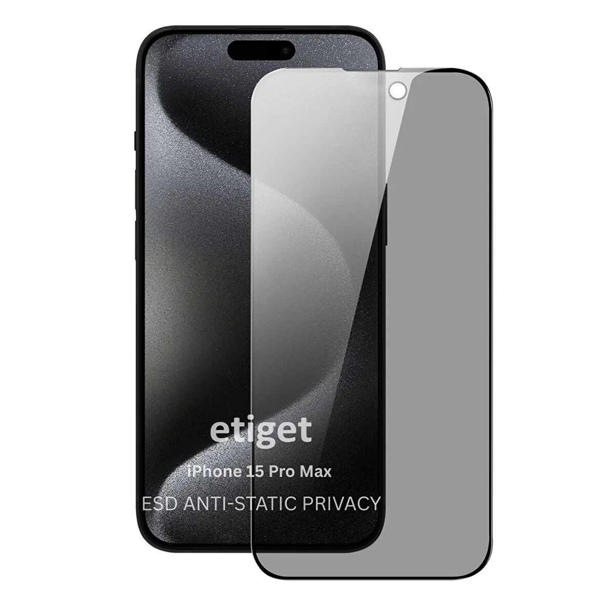 iPhone 15 Pro Max ”ESD ANTI-STATIC” Gizli Hayalet Cam Ekran Koruyucu