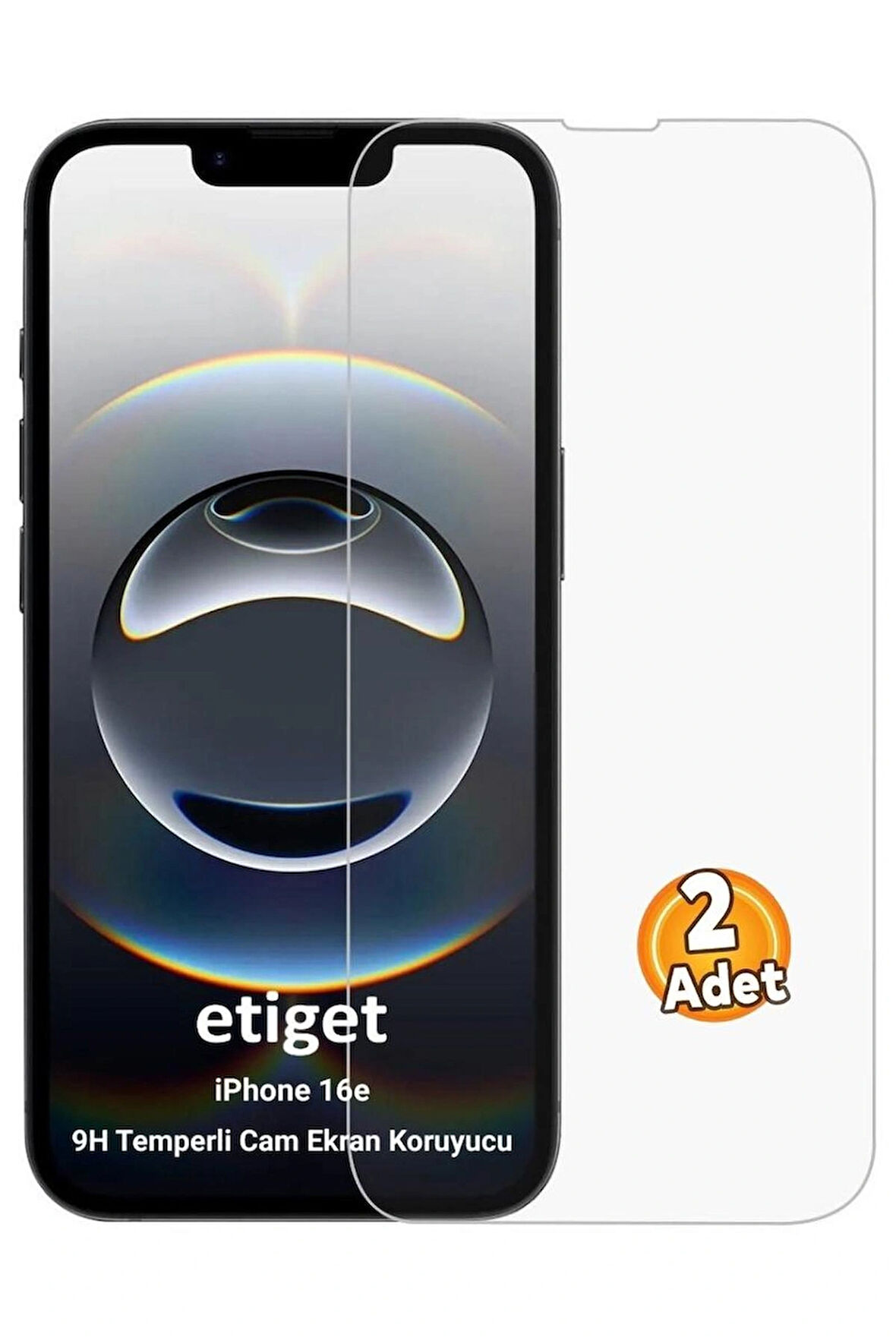 iPhone 16e Temperli 9H Cam Ekran Koruyucu (2 ADET)