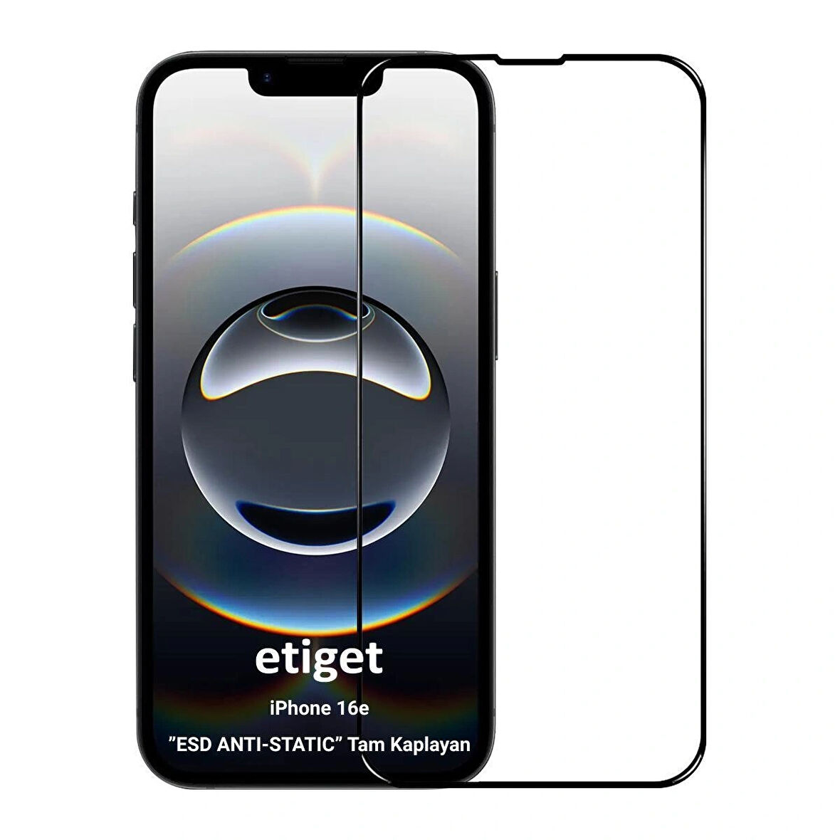 iPhone 16e ”ESD ANTI-STATIC” Cam Ekran Koruyucu 6D GLASS
