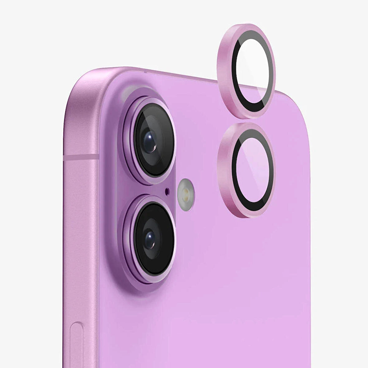 iPhone 17 Kamera Lens Koruyucu ''Safir Cam & Kolay Kurulum'' (Lavanta)
