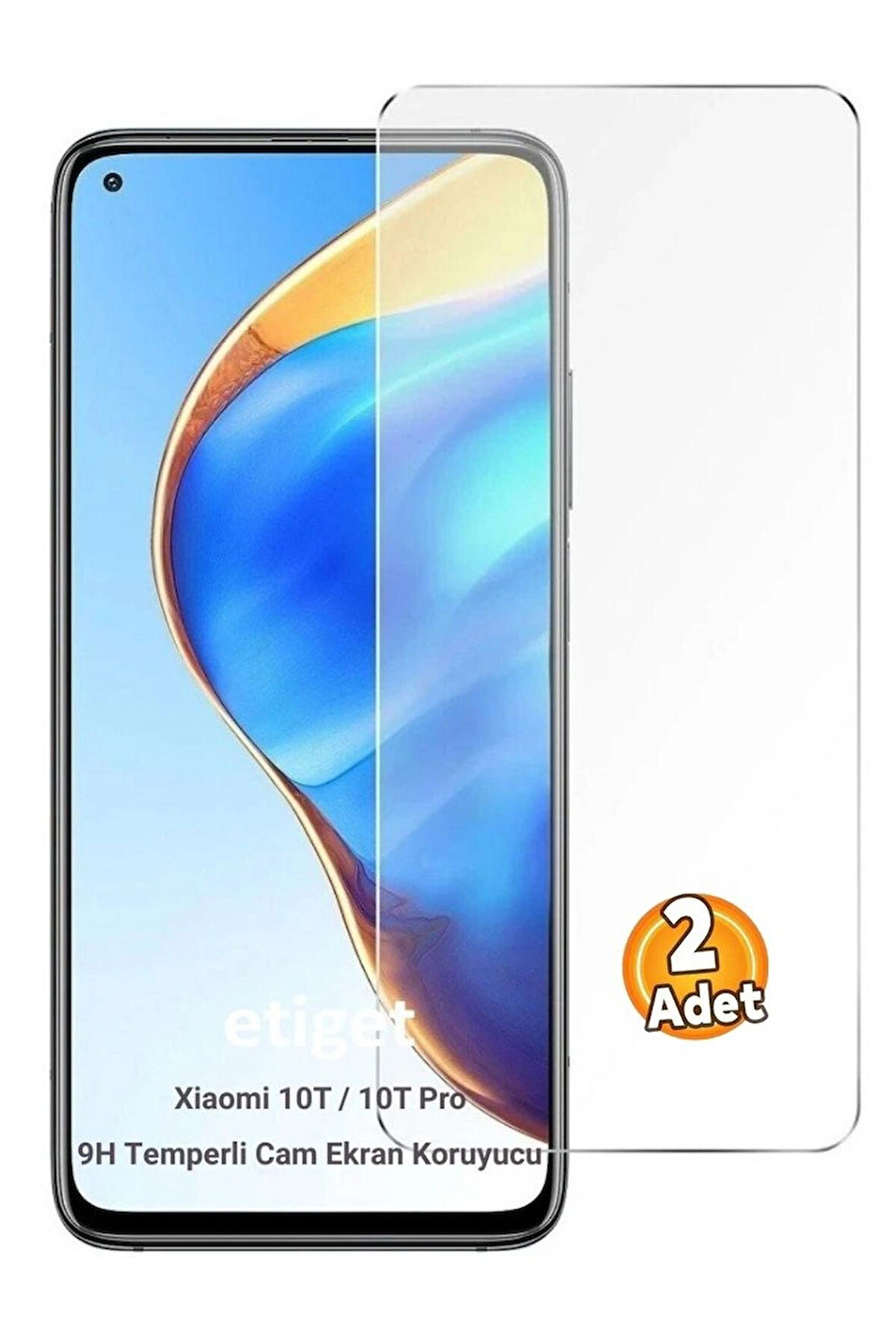 Xiaomi 10T / 10T Pro Temperli 9H Cam Ekran Koruyucu (2 ADET)