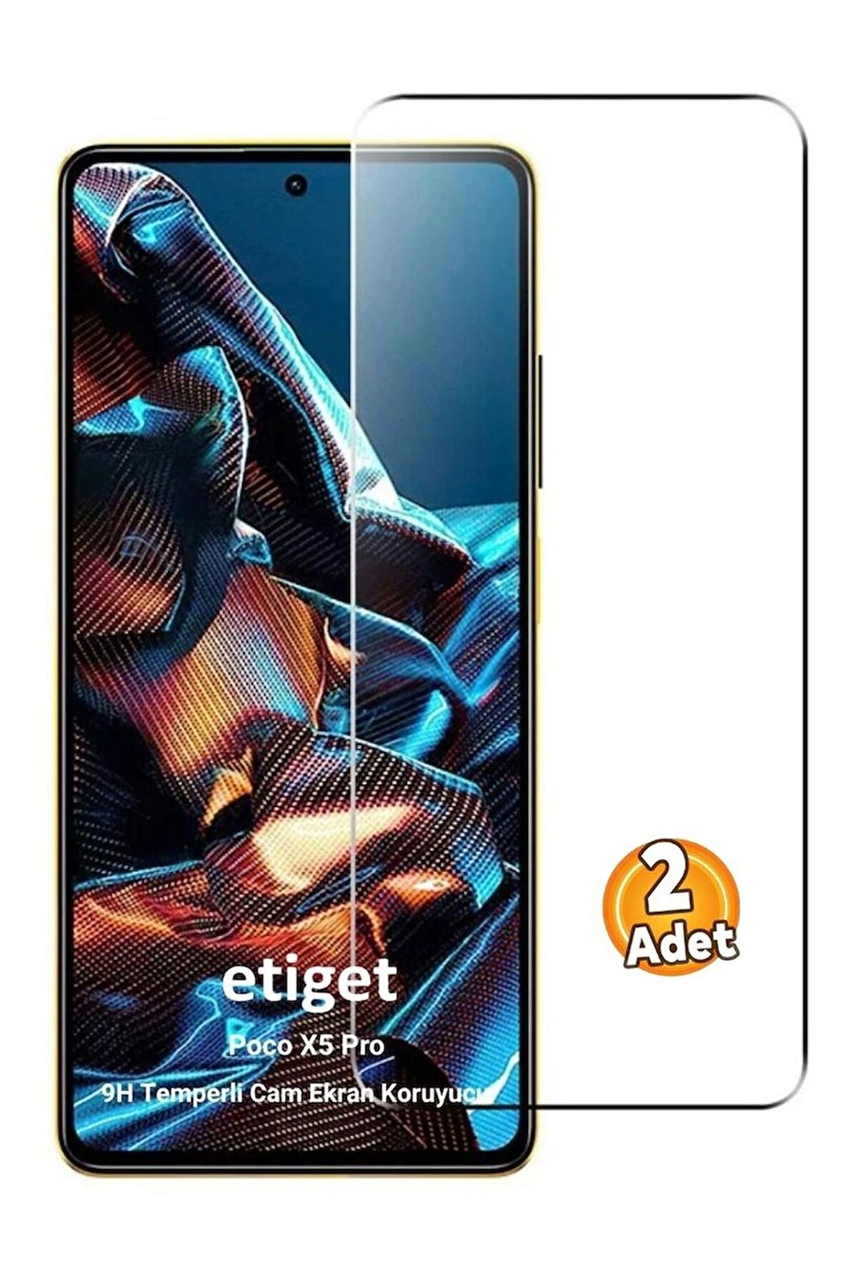 Xiaomi Poco X5 Pro Temperli 9H Cam Ekran Koruyucu (2 ADET)