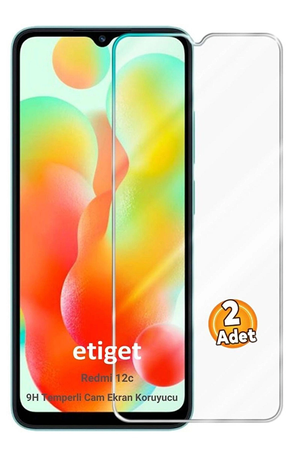 Xiaomi Redmi 12c Temperli 9H Cam Ekran Koruyucu (2 ADET)