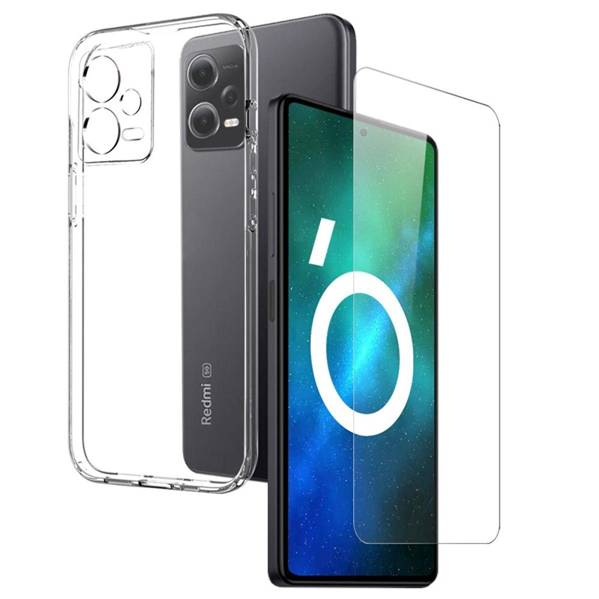 Xiaomi Redmi Note 12 Pro 5G Şeffaf Kılıf + Cam Ekran Koruyucu Seti