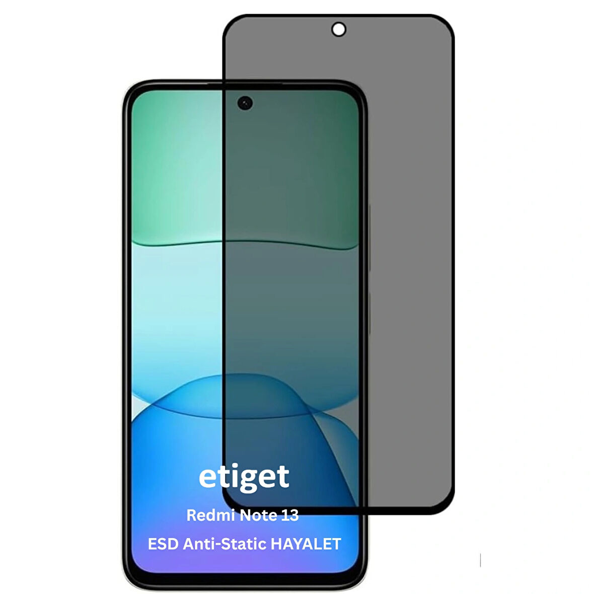 Xiaomi Redmi Note 13 ”ESD ANTI-STATIC” Gizli Hayalet Cam Ekran Koruyucu