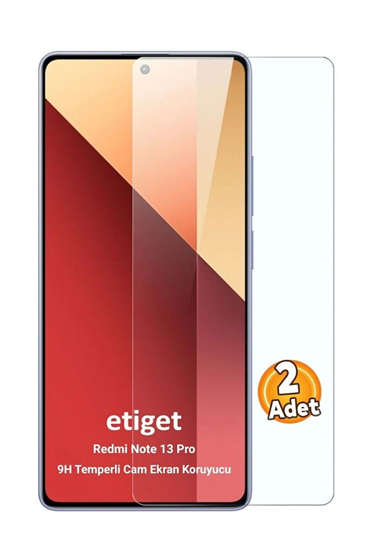 Xiaomi Redmi Note 13 Pro Temperli 9H Cam Ekran Koruyucu (2 ADET)
