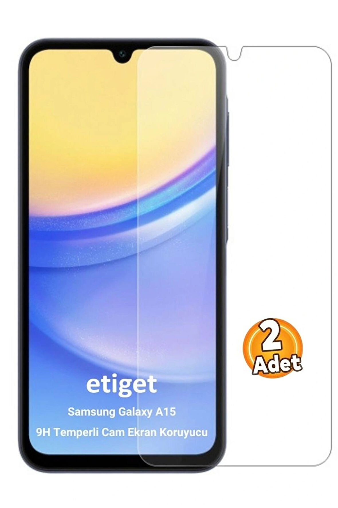 Samsung Galaxy A15 Temperli 9H Cam Ekran Koruyucu (2 ADET)