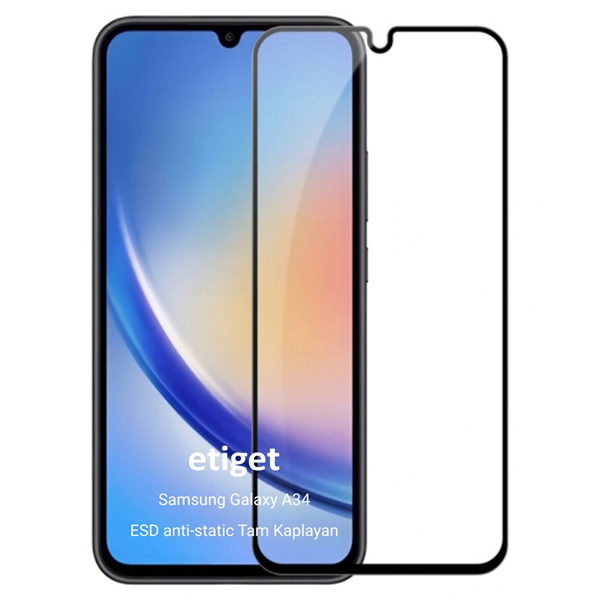 Samsung Galaxy A34 ”ESD ANTI-STATIC” Cam Ekran Koruyucu 6D GLASS