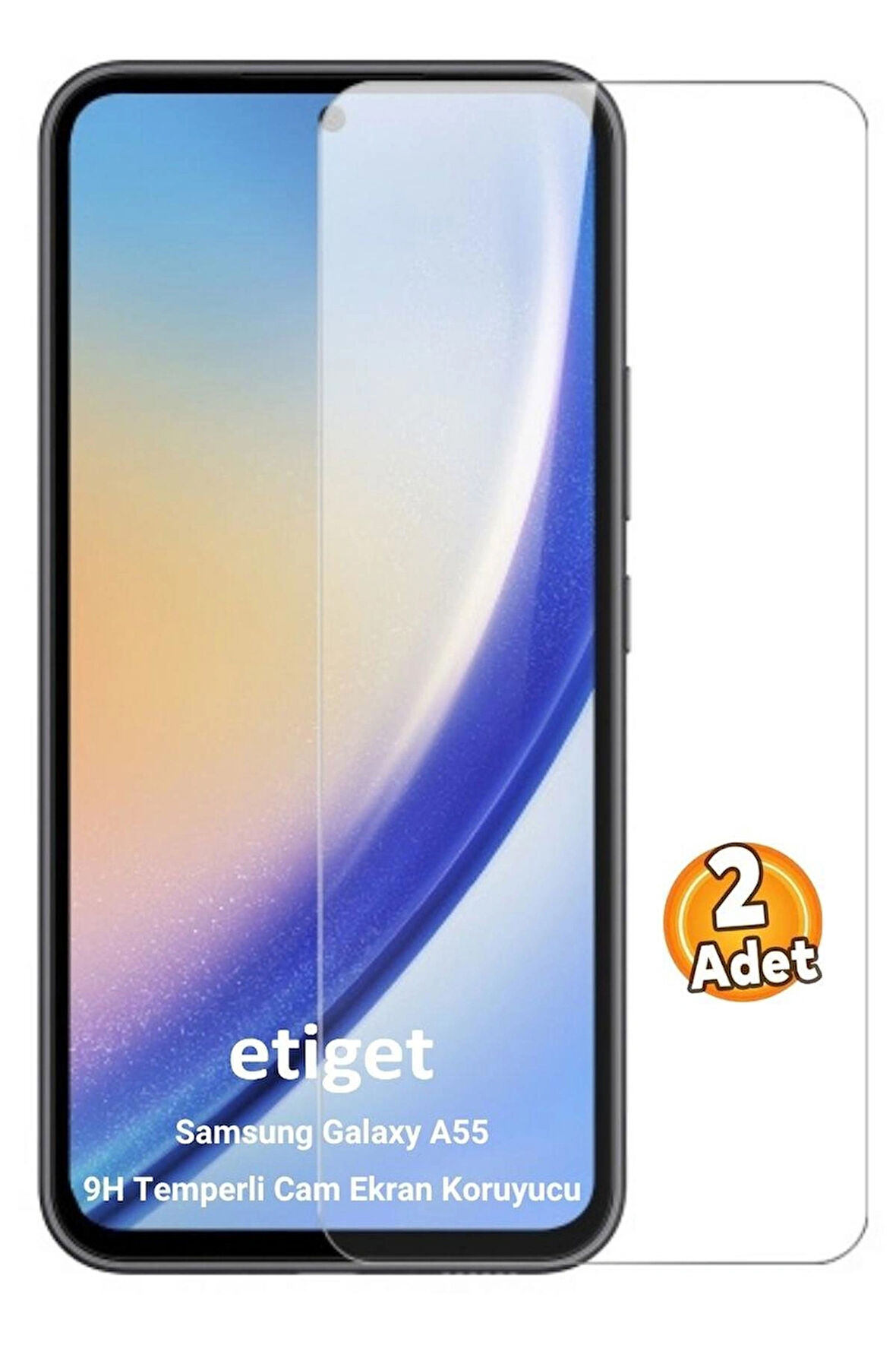 Samsung Galaxy A55 5G Temperli 9H Cam Ekran Koruyucu (2 ADET)