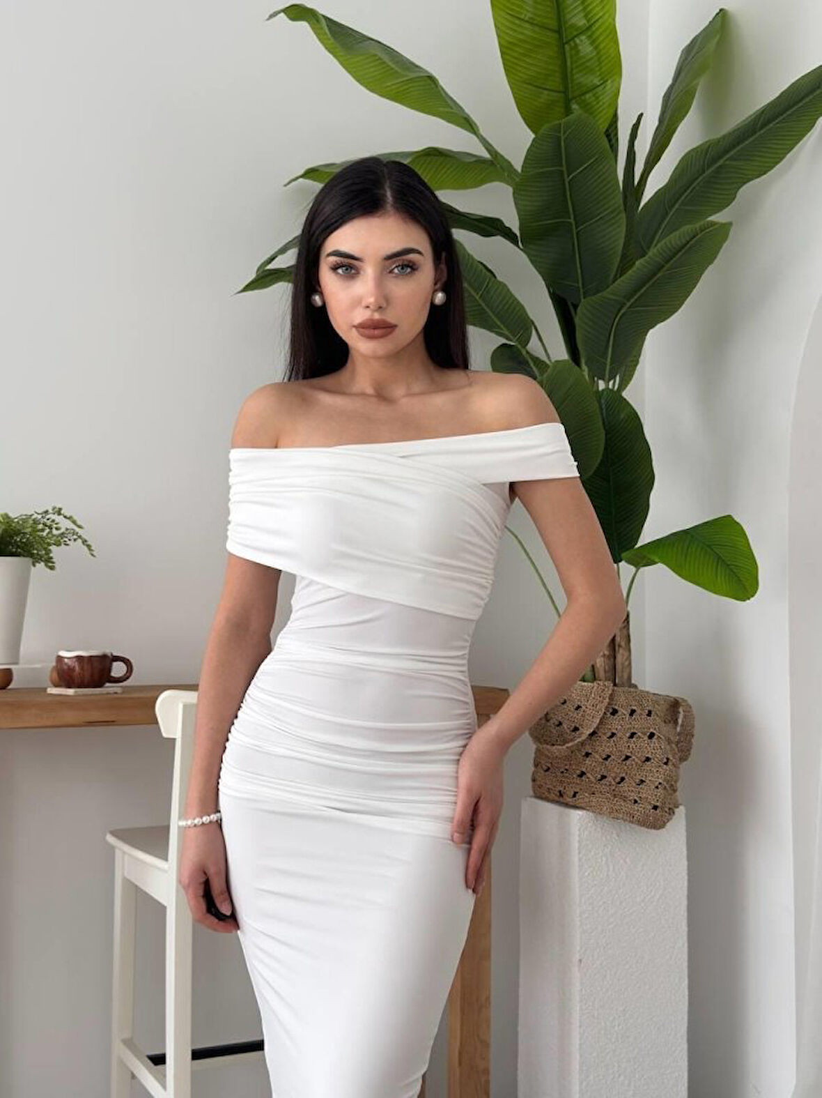 Dron Straplez Elbise