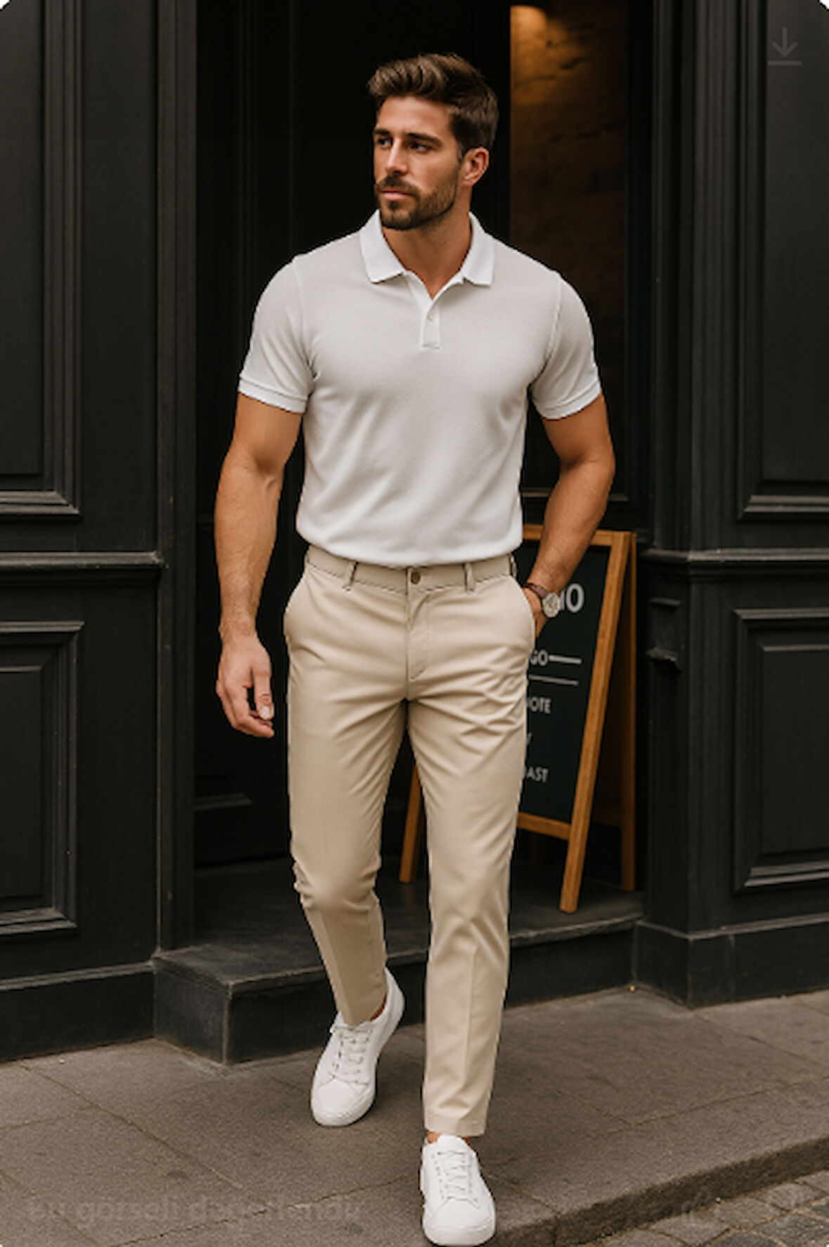 Erkek Düz Kesim Bilek Boy Kumaş Pantolon