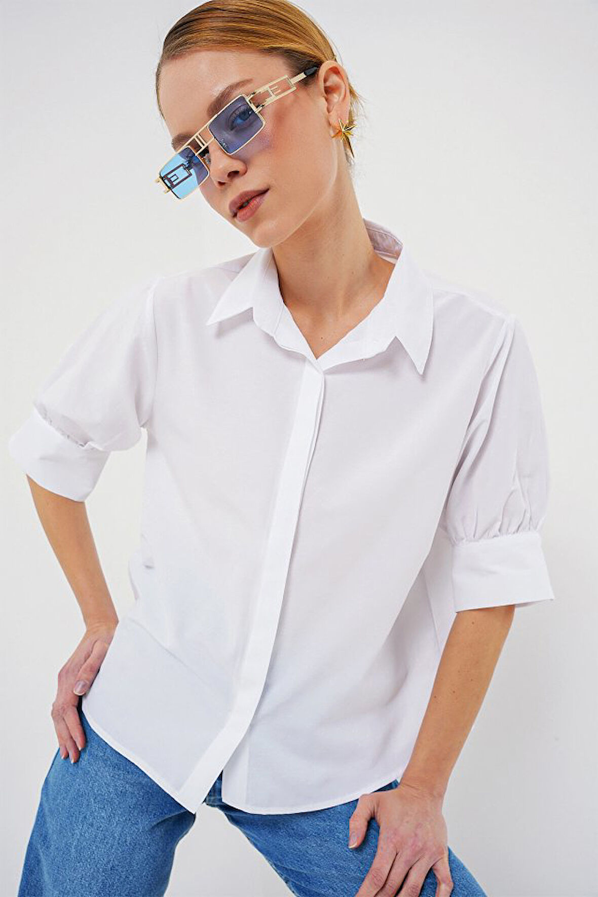 Kısa Kol Gömlek 20312 - Beyaz