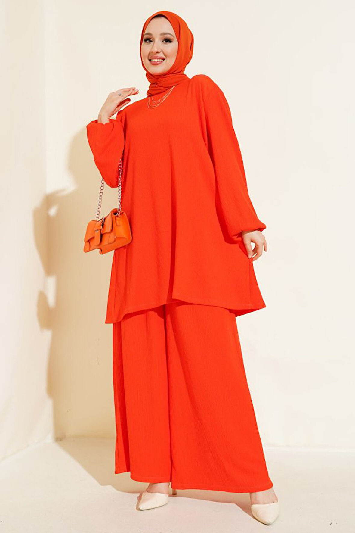 Turuncu Tunik Pantolon Alt Üst Takım 6663