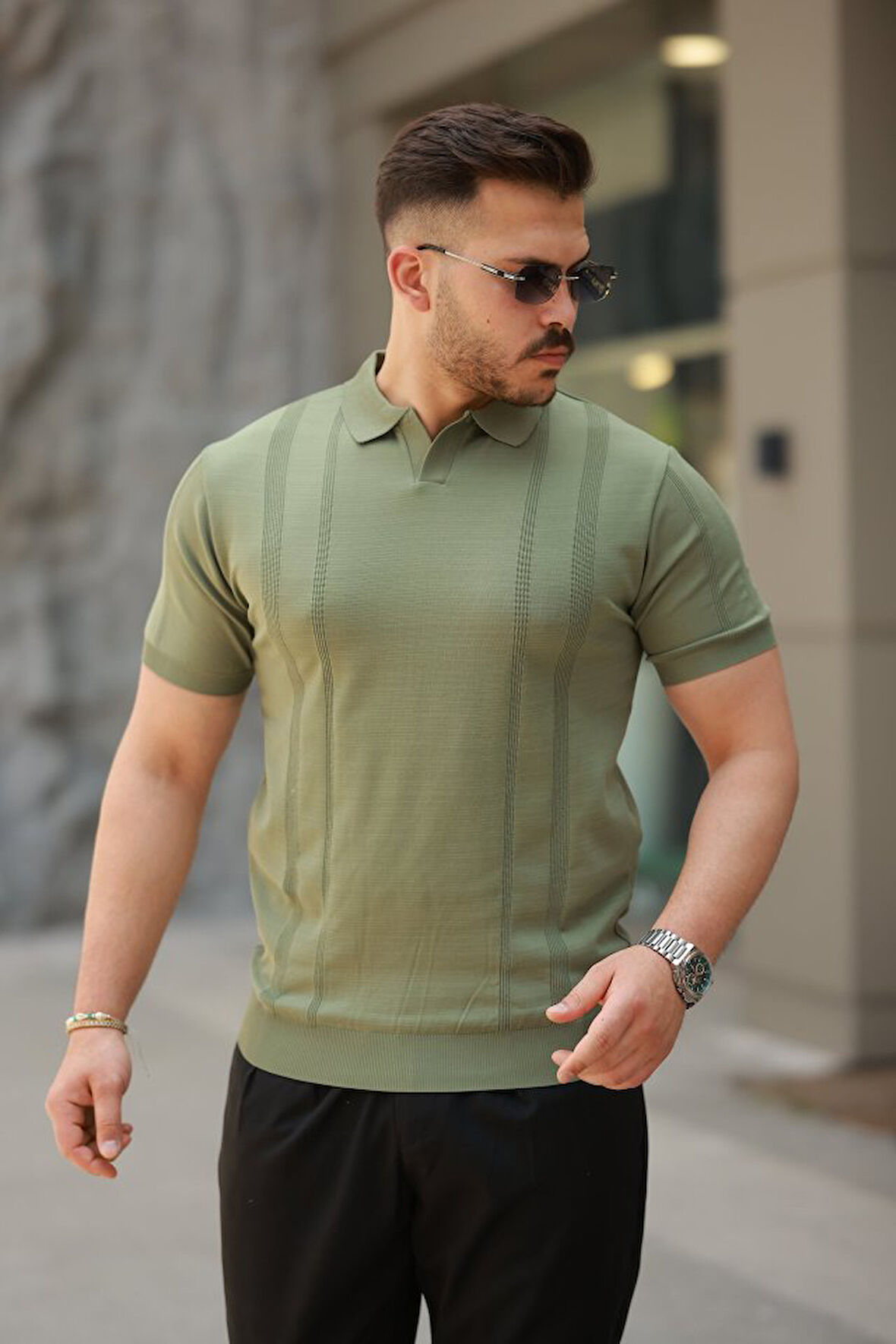 Erkek Hemşire Yaka Kısa Kollu Tişört