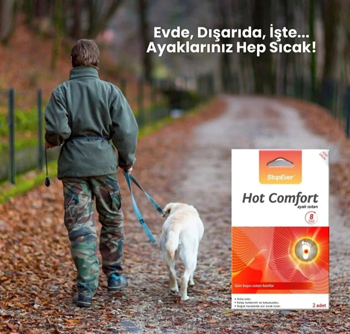 Hot-Comfort 8 Saat Etkili Ayak Isıtıcı Pad 2x2'li Paket