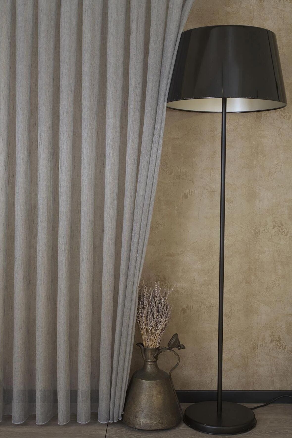 Massarelli Etamin Şantuklu Tül Füme  1-2,5 Orta Sık Pile