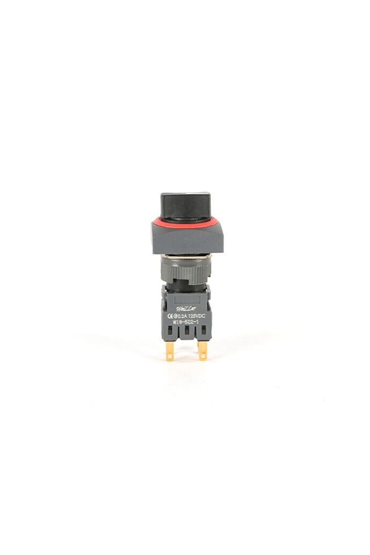 Ø16 mm 1-0-2 Kayıcı Kare Mandal Buton 2no+2nc