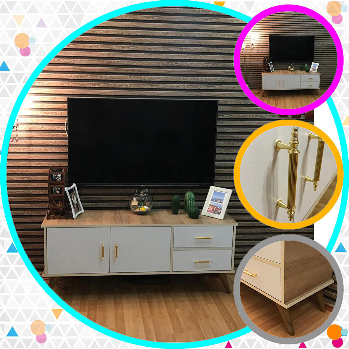 Modilayn Claros Tv Sehpası Tv Ünitesi 150X40X60 cm Tv Standı