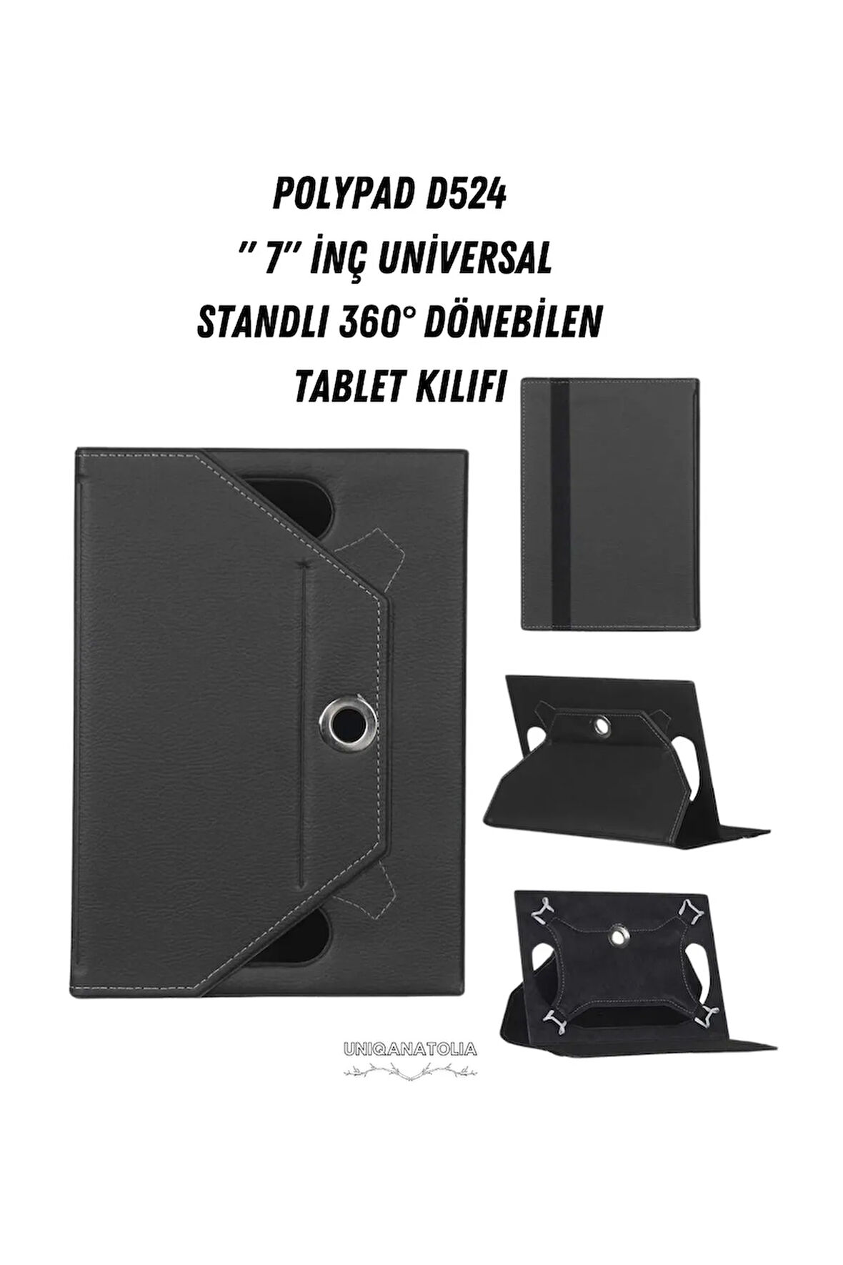 PolyPad D524 - 7"  Universal Standlı 360° Dönebilen Tablet Kılıfı