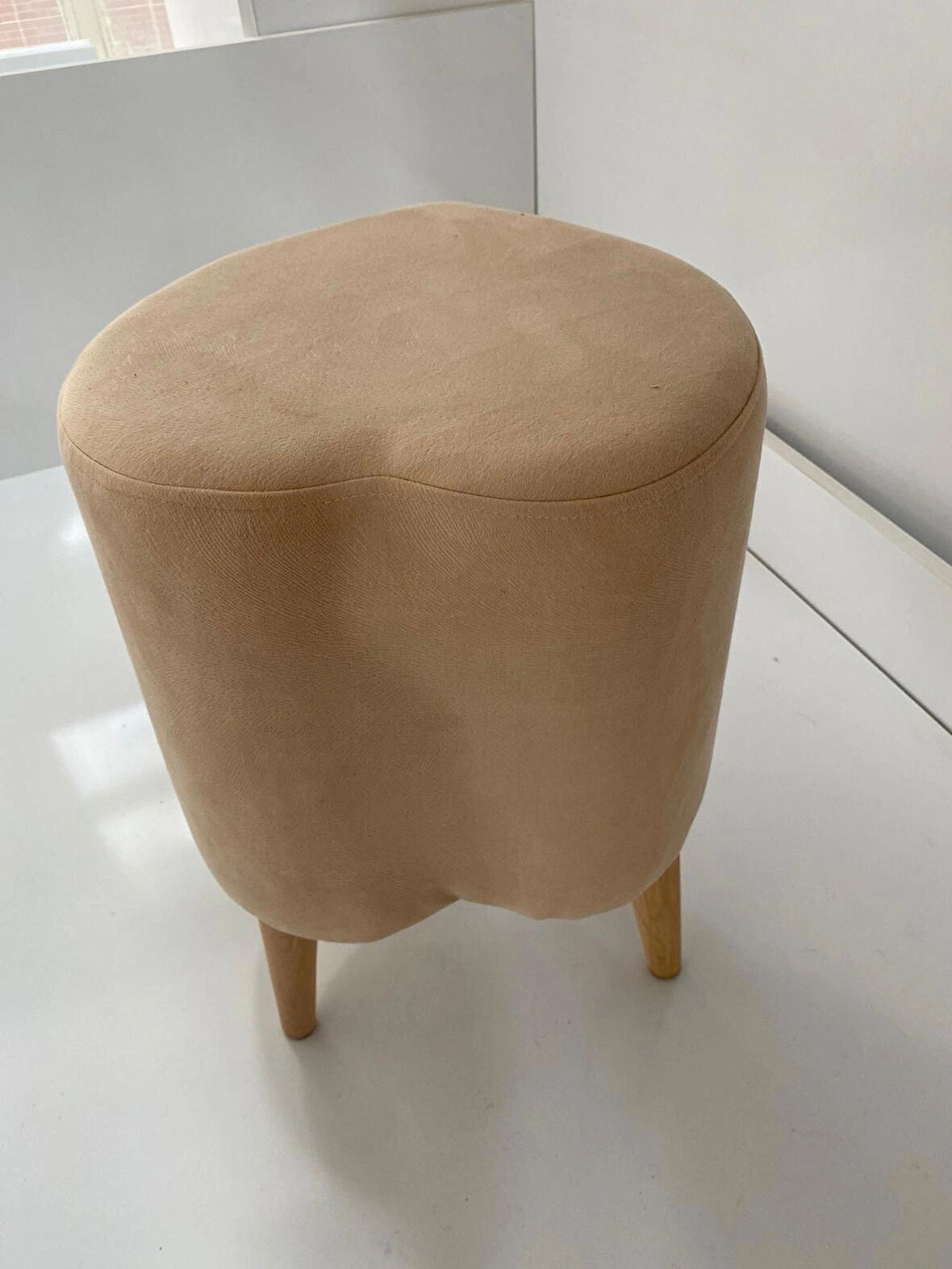 EVİMŞAH PUF & BENCH KALPLİ KREM