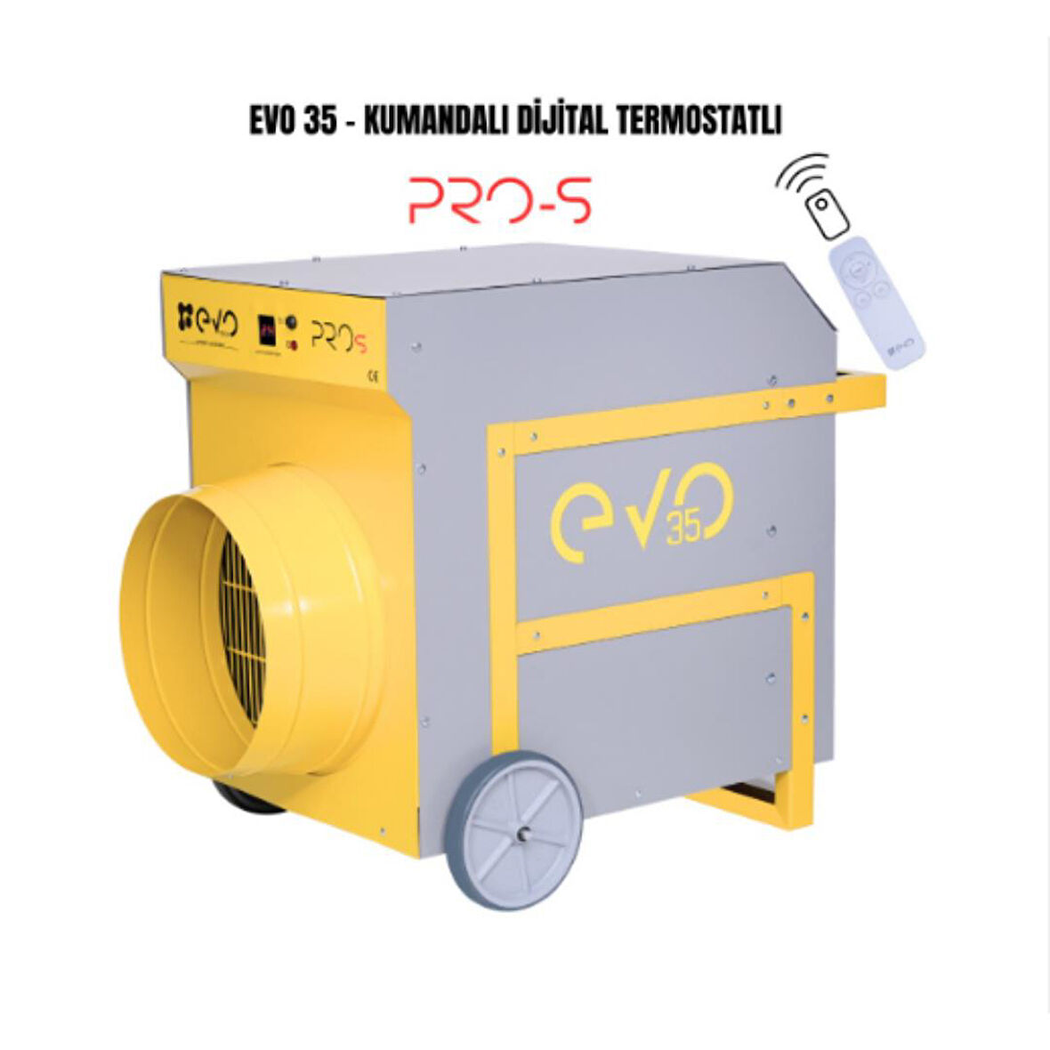 Evo40 PROs - 40 kw Kumandalı ve Dijital Endüstriyel Elektrikli Fanlı Isıtıcı