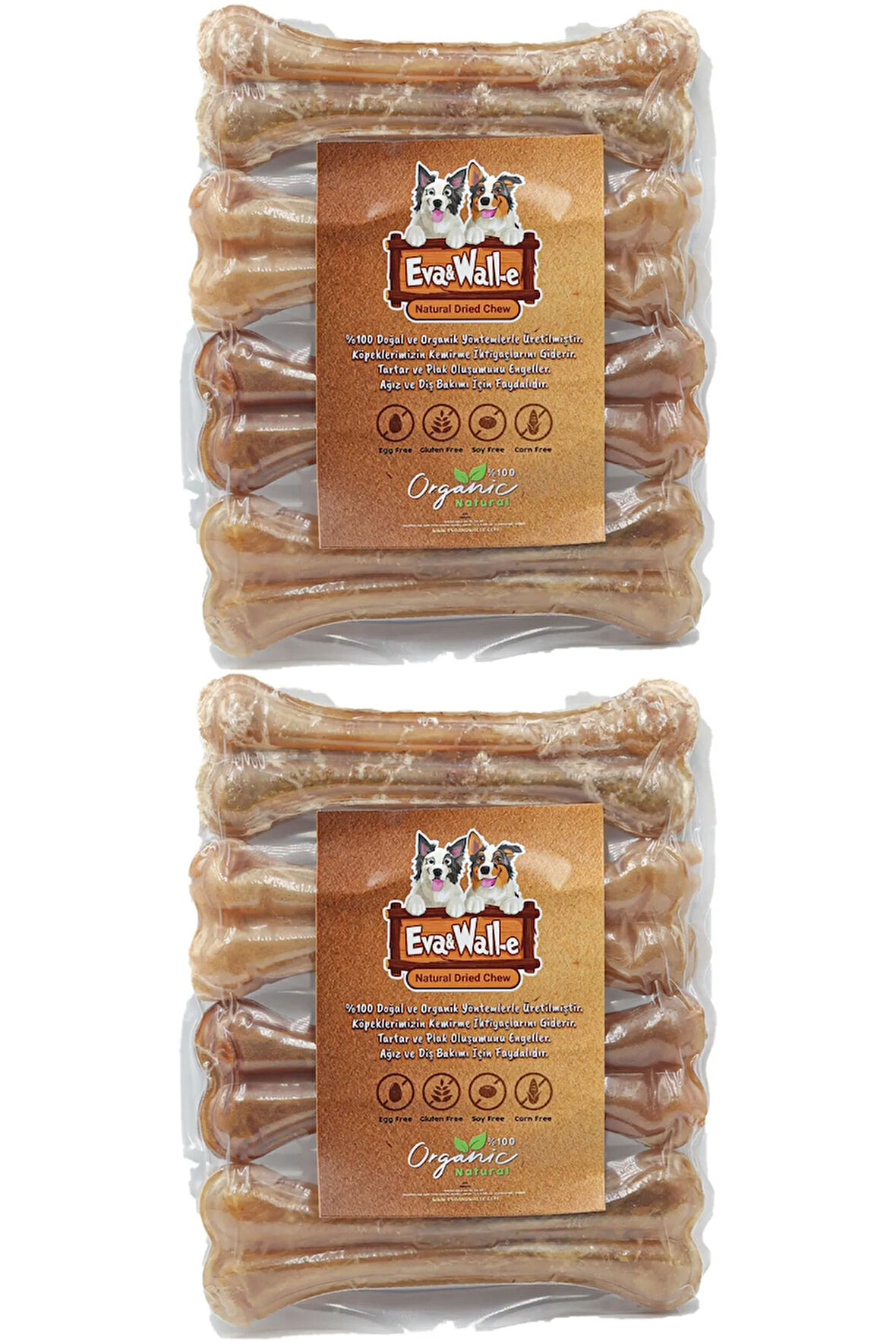 12 Cm Naturel Press Kemik 4 Lü Paket Çiğneme Kemiği 55 Gr 2' Li Avantajlı Paket