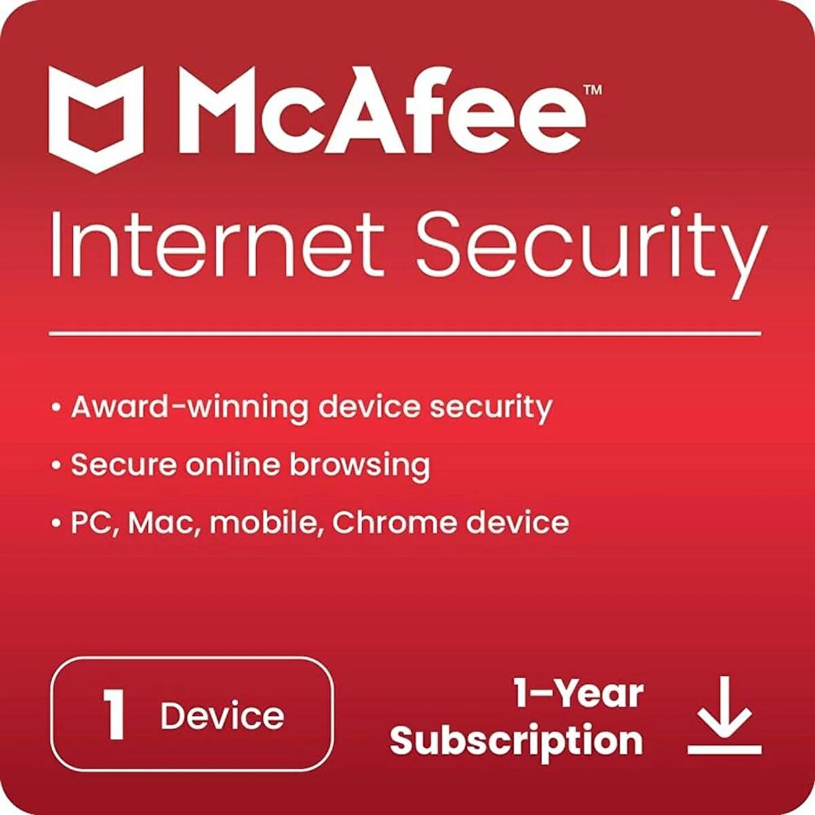 Mcafee Internet Security 1 Cihaz 1 Yıl - Mcafee Offical Key