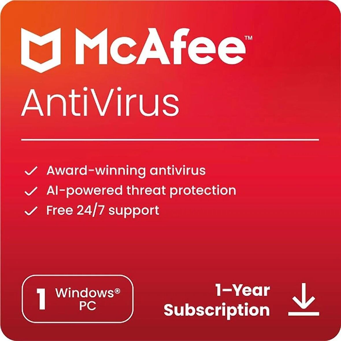 Mcafee Antivirus 1 Cihaz 3 Yıl - Mcafee Offical Key