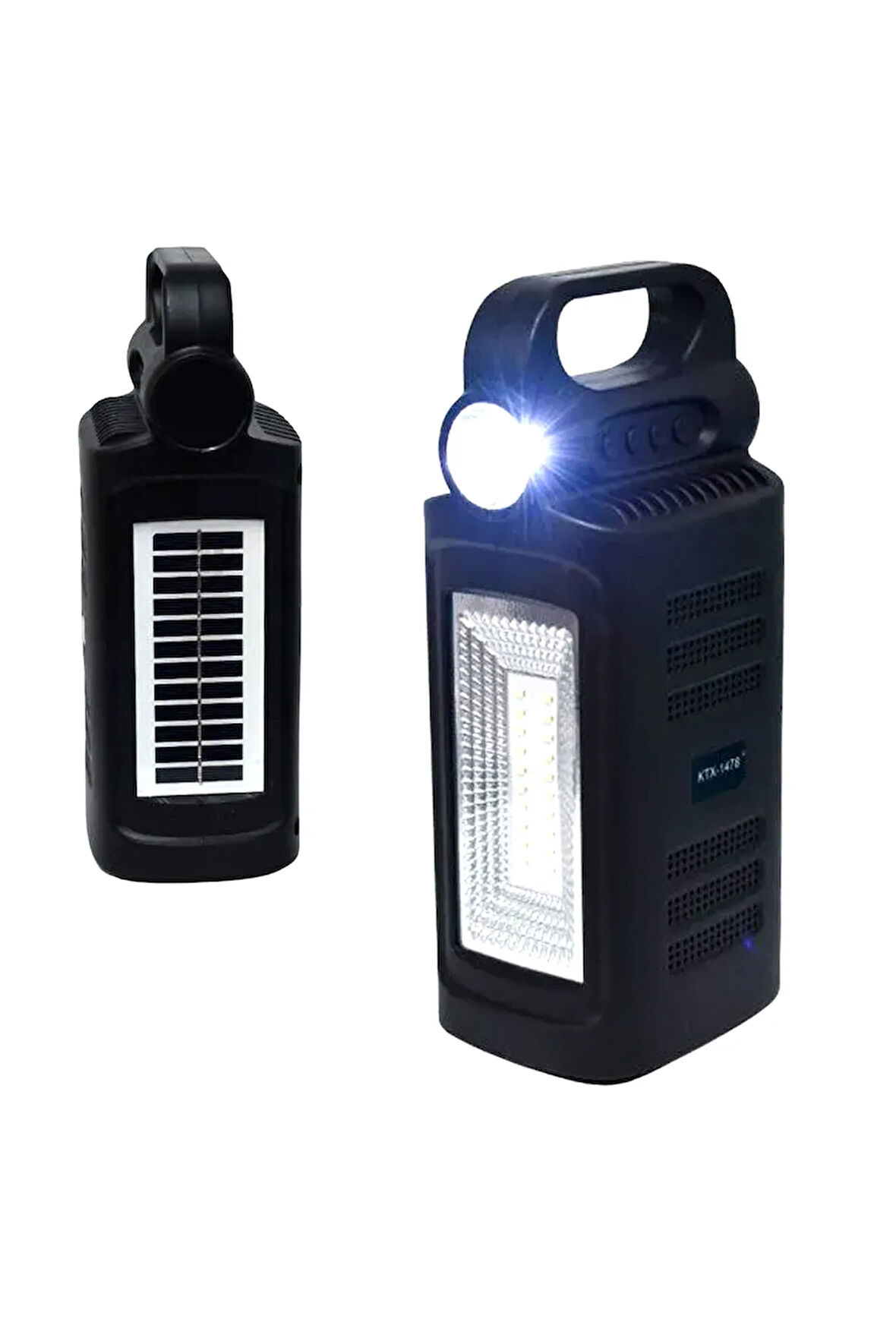 Solar Güneş Enerjisi Işıldak Fener Speaker Hoparlör 2 x 3" 5W FM Radyo